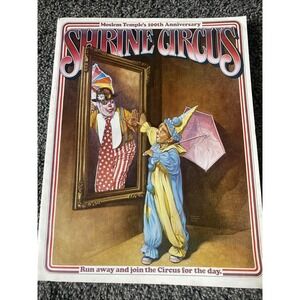 1980 Shrine Circus Moslem Temple SE Michigan Info & Advertisers Booklet
